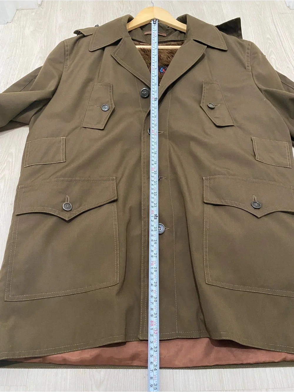 Vintage 80s Yugoslav Field Jacket Coat Makedonija Sport Lined Hooded Brown Sz 52